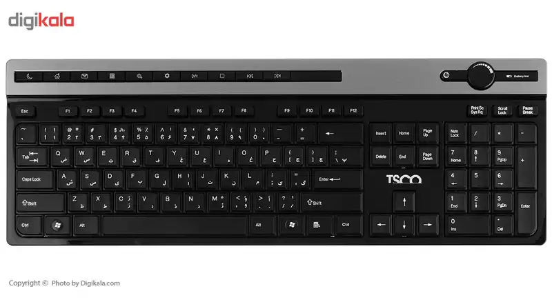 کیبورد و ماوس بی سیم تسکو مدل TKM7106W با حروف فارسی