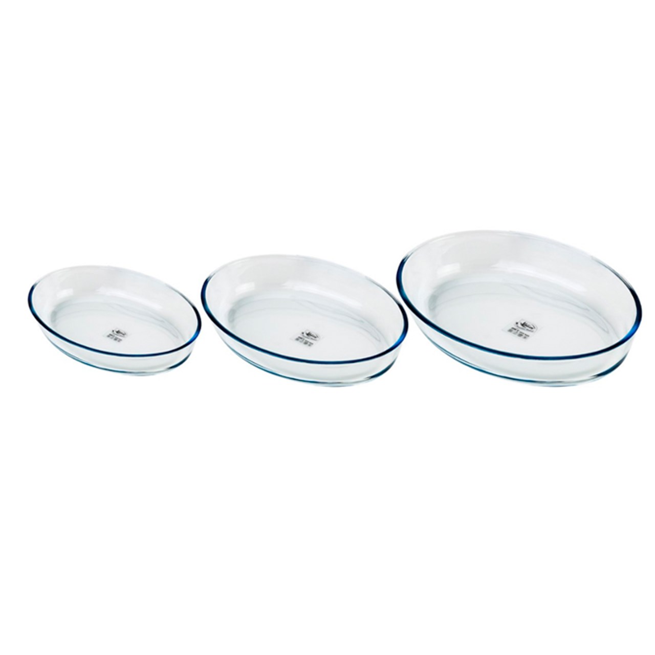 ست 3 پارچه ظروف پخت والری مدل Borosilicate Oval