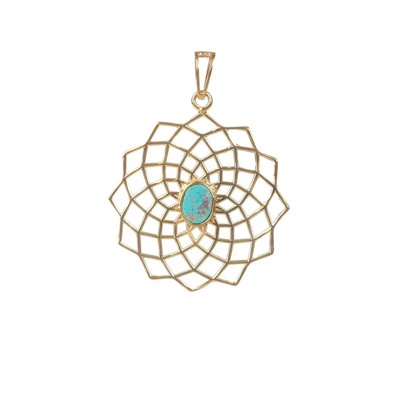 آویز گردنبند طلا 18 عیار ترنج مدل TP13