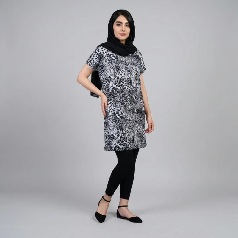 پیراهن  آستین کوتاه راحتی زنانه مدل ۲۱۱۱