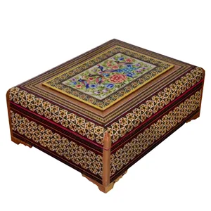 جعبه جواهرات خاتم کاری مدل فردوس کد 1824