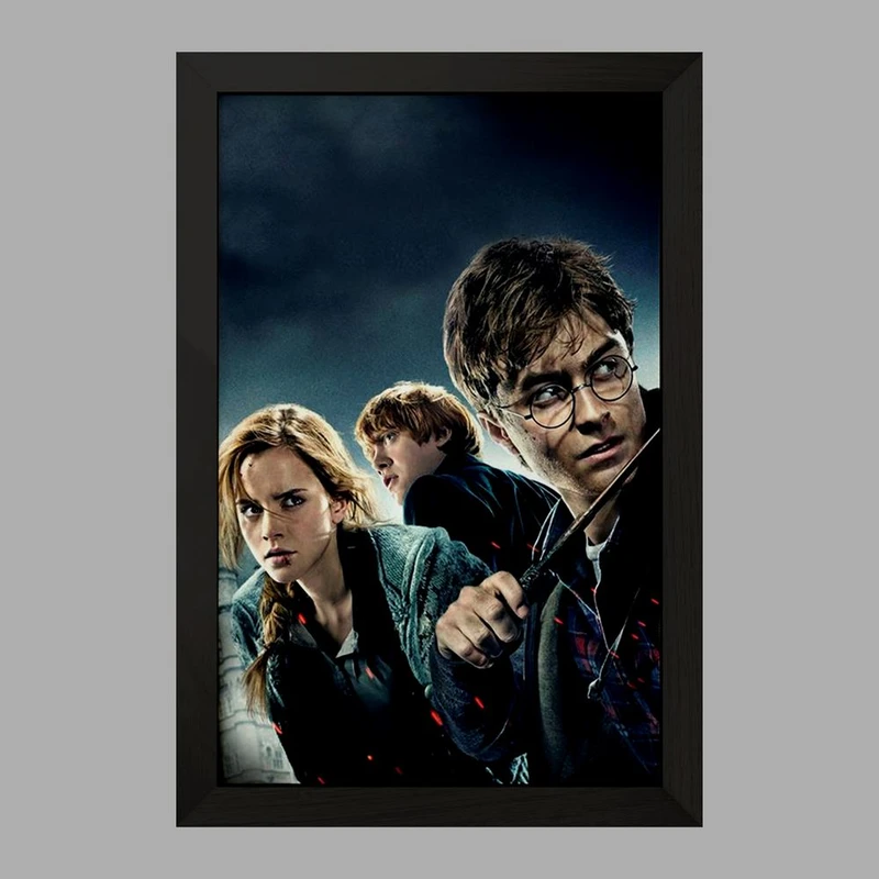 تابلو خندالو مدل رون و هرمیون و هری پاتر Harry Potter  کد 2915