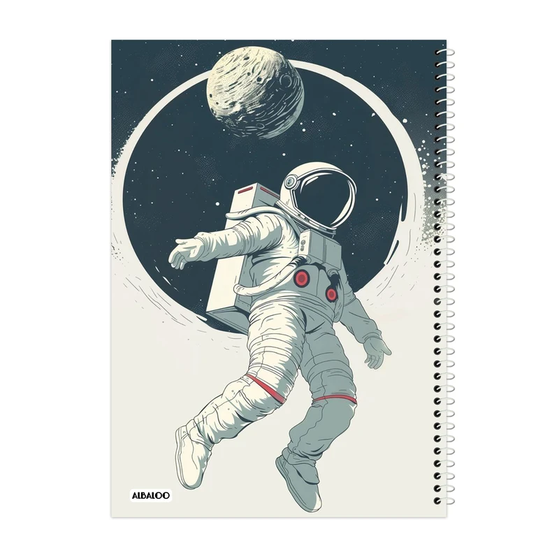 دفتر مشق 100 برگ آلبالو طرح فضانورد کد 2085