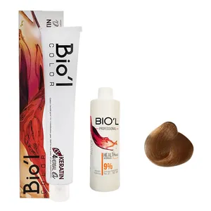 کیت رنگ مو بیول سری CHOCOLATE شماره 9.8 حجم 100 میلی لیتر رنگ بلوند شکلاتی خیلی روشن