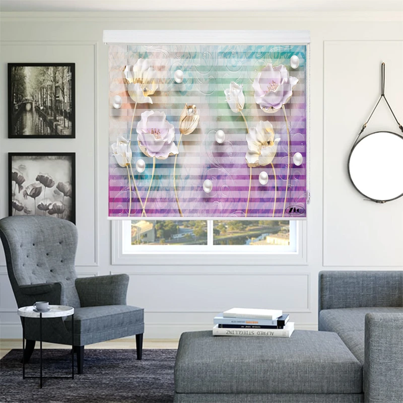 پرده زبرا زیو مدل 3D-1154 سایز 150x200 سانتی متر