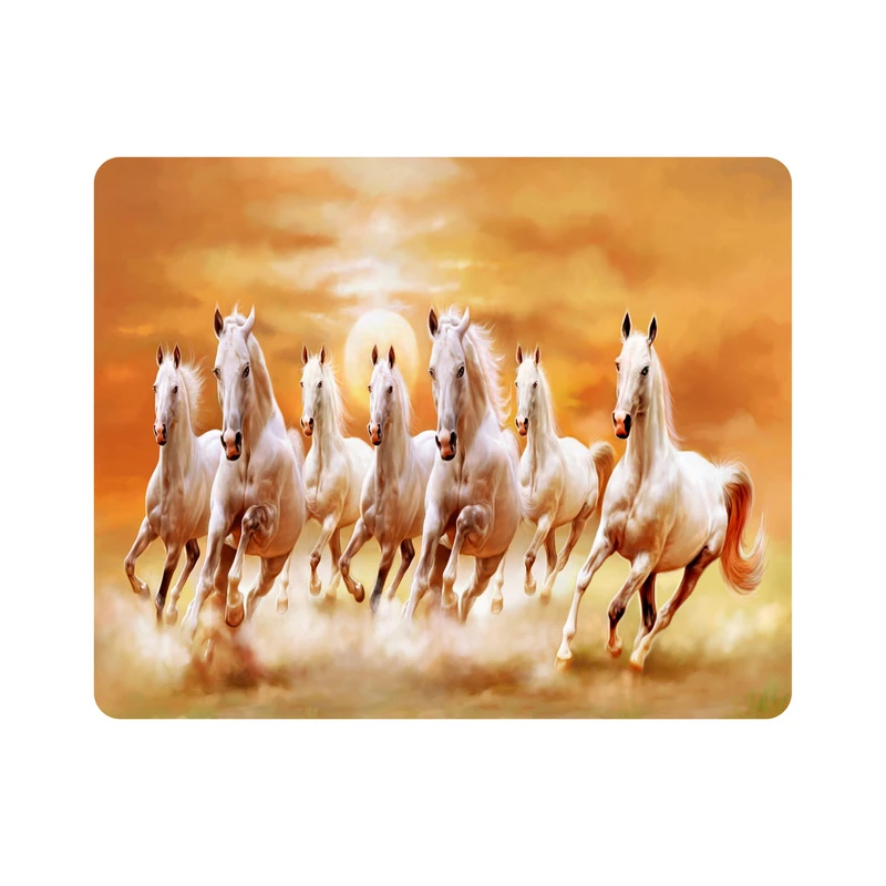 ماوس پد اطلس آبی طرح نقاشی اسب   مدل T7941