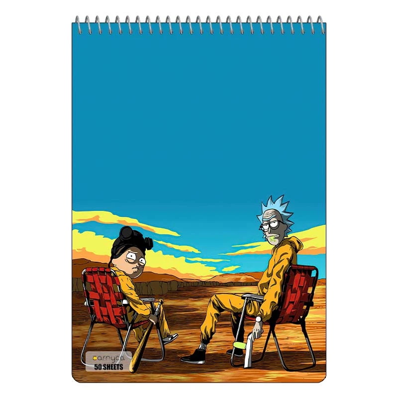 دفتر نقاشی 50 برگ سیمی کارنیکا طرح ریک و مورتی Rick and Morty کد 20771