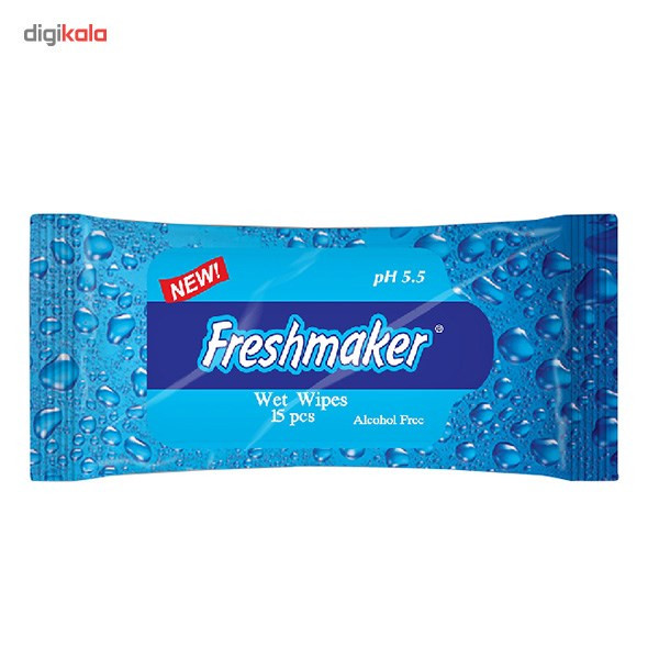 دستمال مرطوب فرش میکر - بسته 15 عددی با اسانس گل