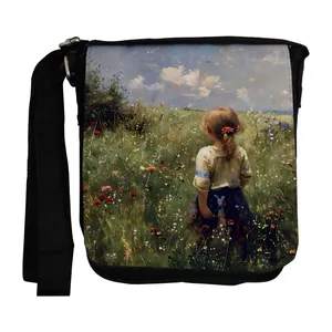  کیف رودوشی طرح دختر در دشت گل کد nb278