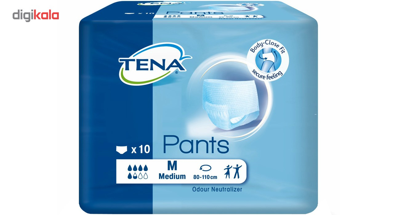 پوشک بزرگسال تنا مدل شورتی 5.5 قطره Medium بسته 10 عددی