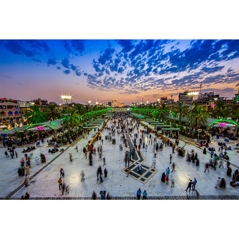 تابلو شاسی مدل کربلا طرح بین الحرمین حرم حضرت عباس(ع) کد 19