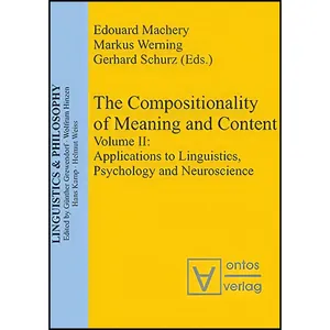 کتاب Applications to Linguistics, Psychology and Neuroscience  اثر جمعی از نویسندگان انتشارات De Gruyter