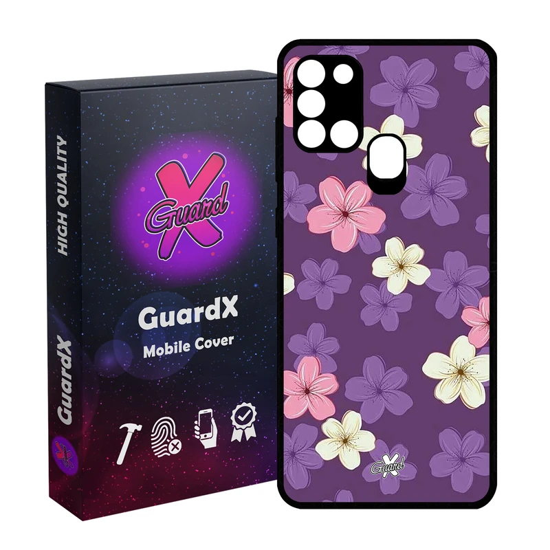 کاور گارد ایکس طرح گل مدل Glass10536 مناسب برای گوشی موبایل سامسونگ Galaxy A21s