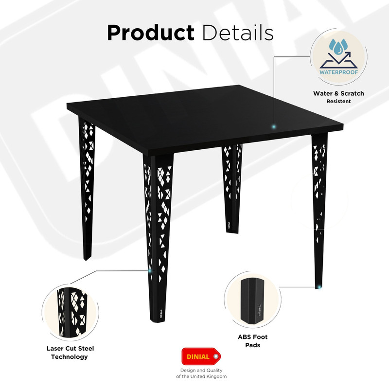 میز ناهارخوری ۴ نفره دینیال مدل DI9090-75-03