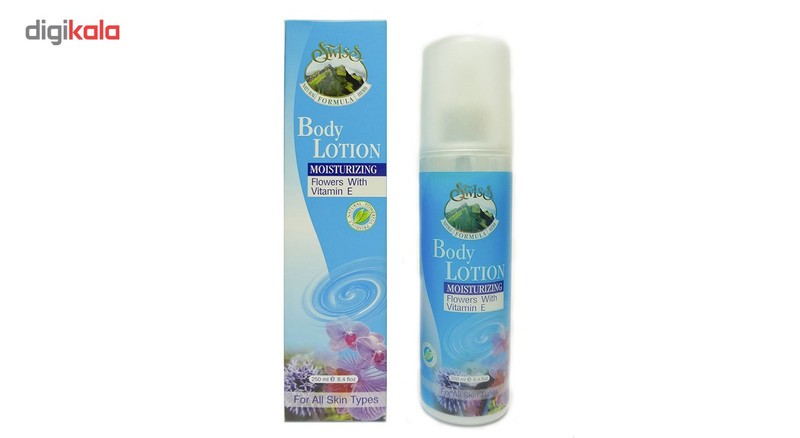 لوسیون بدن سوئیس فورمولا مدل Moisturizing حجم 250 میلی لیتر لوسیون بدن سوئیس فورمولا مدل Moisturizing حجم 250 میلی لیتر