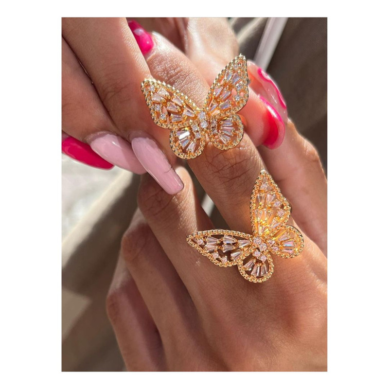 انگشتر زنانه مدل طرح پروانه Ag101