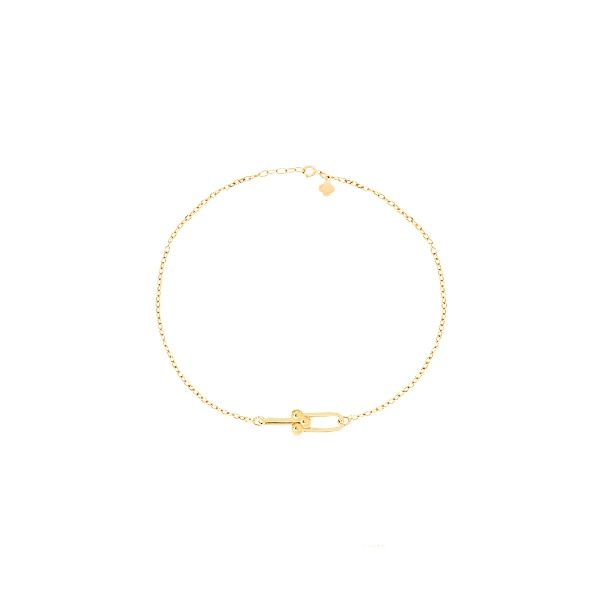 دستبند طلا 18 عیار زنانه ماوی گالری مدل تیفانی دو و زنجیر -  - 1