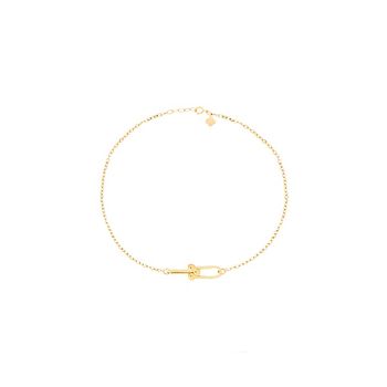 دستبند طلا 18 عیار زنانه ماوی گالری مدل تیفانی دو و زنجیر