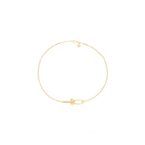 دستبند طلا 18 عیار زنانه ماوی گالری مدل تیفانی دو و زنجیر -  - 1