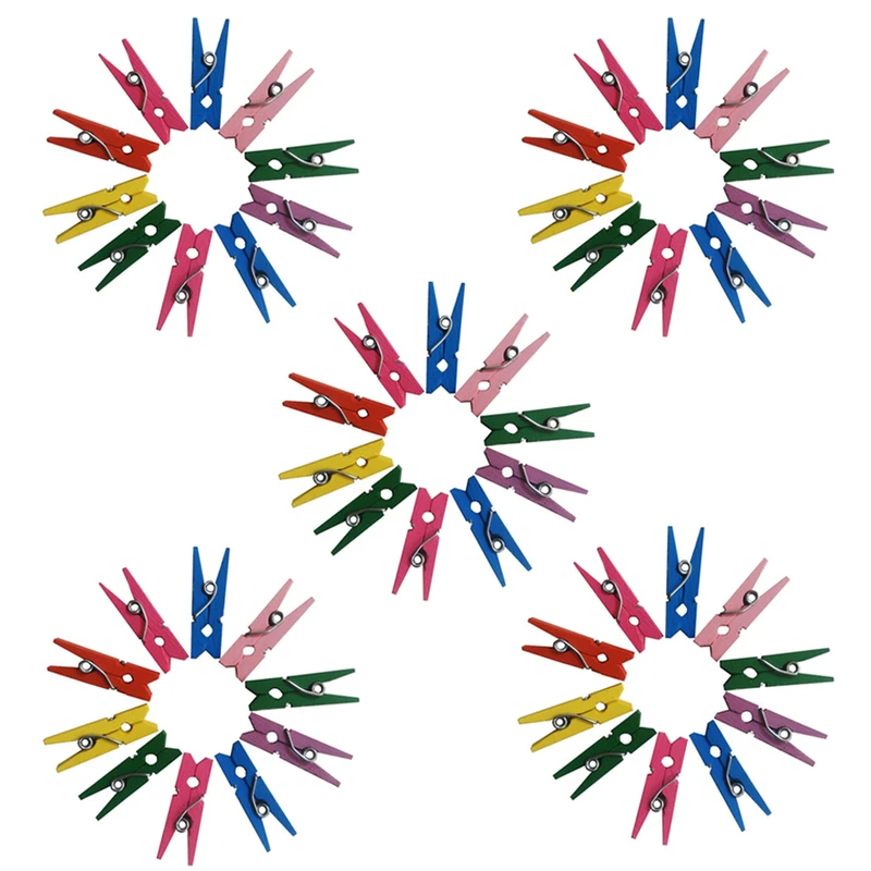 گیره کاغذ طرح رنگی مدل T2 بسته 50 عددی