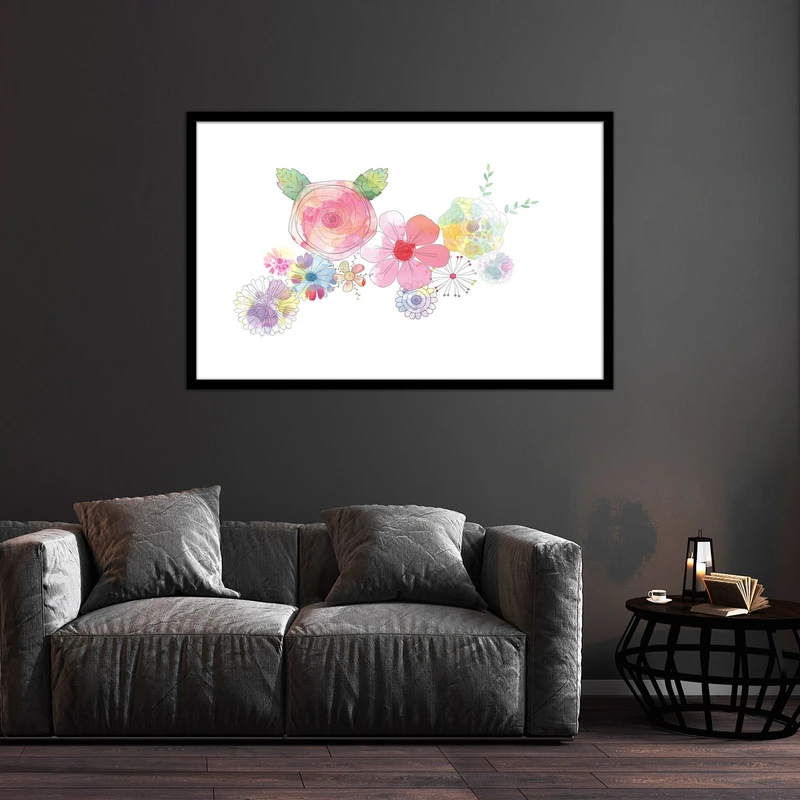 تابلو بکلیت طرح تصاویر هنری گل مدل B-bu1202