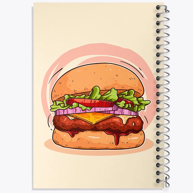 دفتر نقاشی 50 برگ خندالو طرح فست فود (Fast Food) کد 36565