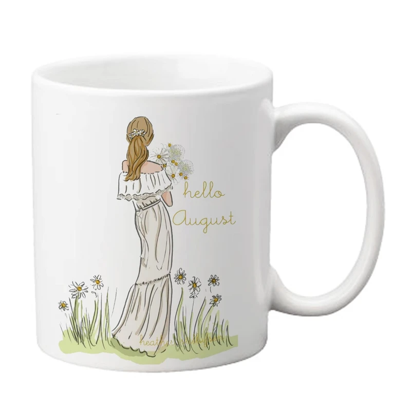 لیوان سرامیکی واته آرت مدل دختری در مزرعه