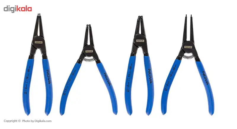 مجموعه 4 عددی انبر خار باز کن و خار جمع کن نووا مدل NTP-8075