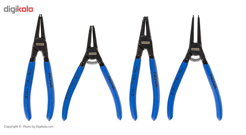 مجموعه 4 عددی انبر خار باز کن و خار جمع کن نووا مدل NTP-8075 مجموعه 4 عددی انبر خار باز کن و خار جمع کن نووا مدل NTP-8075