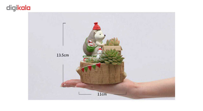 گلدان دکوگل طرح جعبه و جوجه تیغیDG078