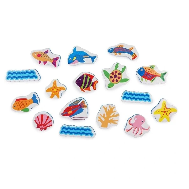 استیکر کاشی تولو مدل Sea Life بسته 16 عددی