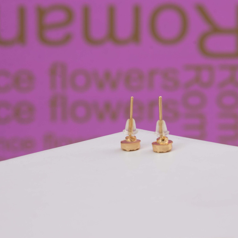 گوشواره دخترانه بازرگانی میلادی مدل نگین دار کد GZN_275