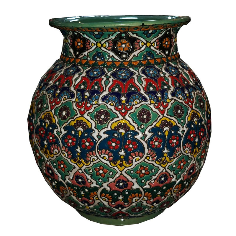 گلدان سفالی میناکاری مدل M102