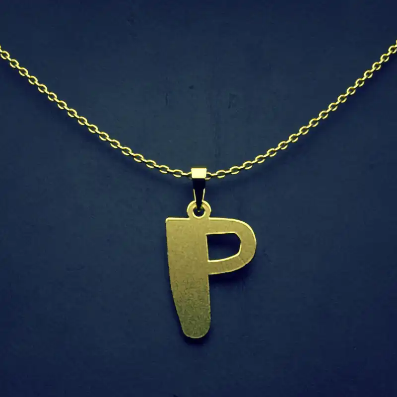 گردنبند طلا 18 عیار زنانه مدوپد مدل حرف P کد H3-1-1035