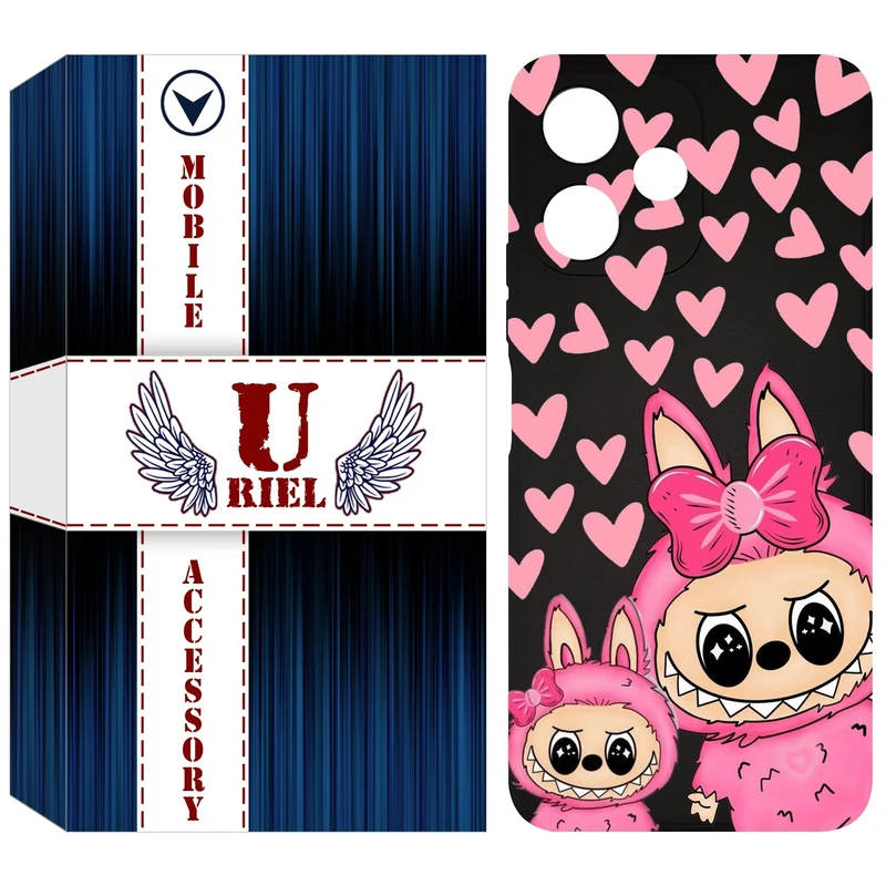 کاور یوریل مدل KSH کد 105 طرح عروسک لبوبو مناسب برای گوشی موبایل شیائومی Redmi 12 5G / Note 12R / Poco M6 Pro 5G