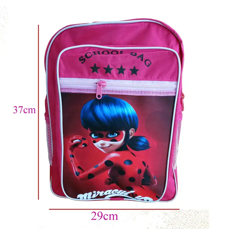 کوله پشتی مدل دختر کفشدوزکی کد SCHOOL-BAG-024