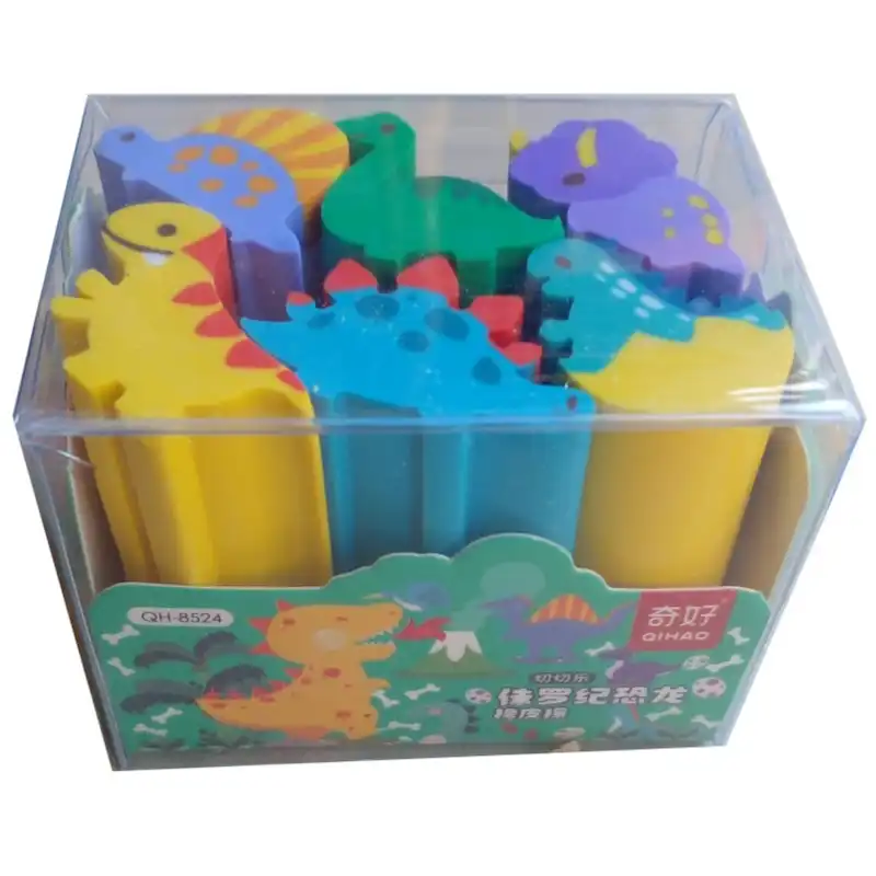 پاک کن کیو آی ها او مدل JUMBO طرح دایناسور بسته 6 عددی