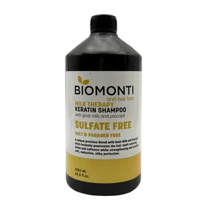 شامپو تثبیت کننده رنگ مو بیومونتی مدل Milk Therapy مناسب برای موهای چرب حجم 1000 میلی لیتر