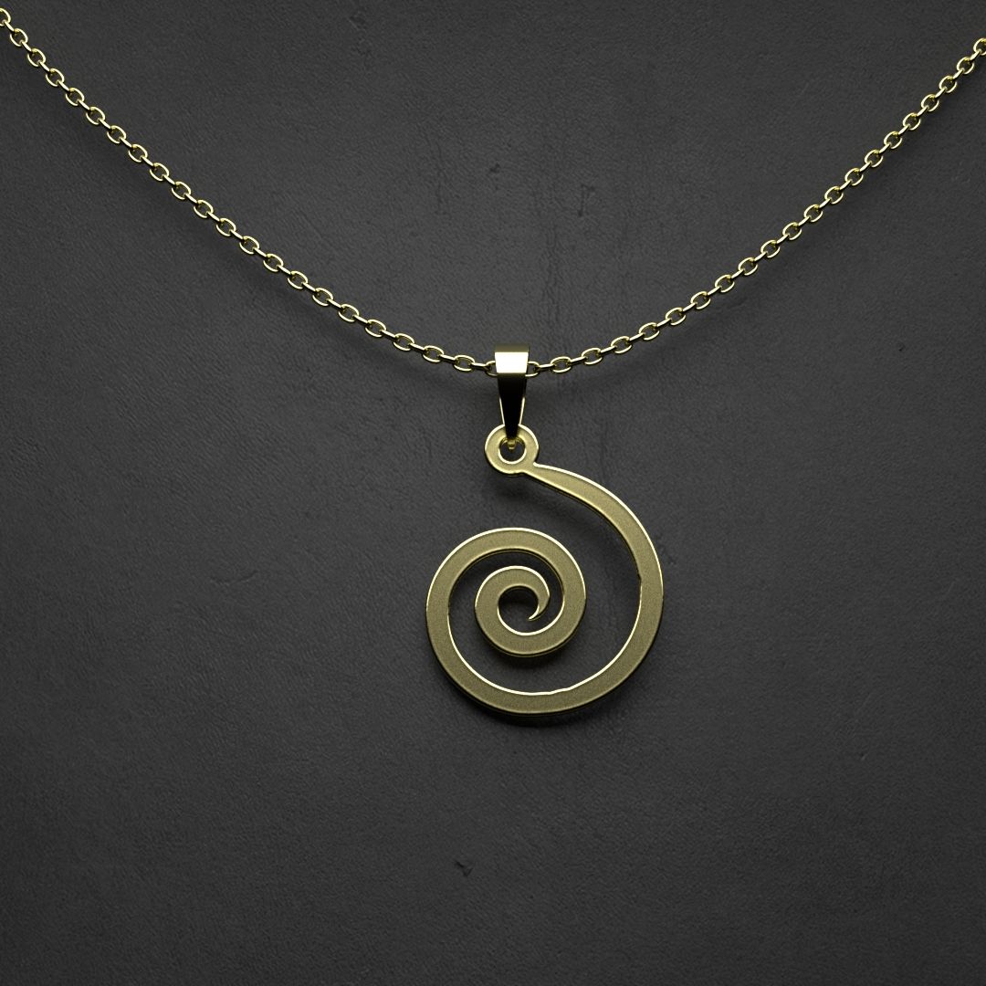 گردنبند طلا 18 عیار زنانه مدوپد مدل هندسی کد V2-1-1212 - - 2