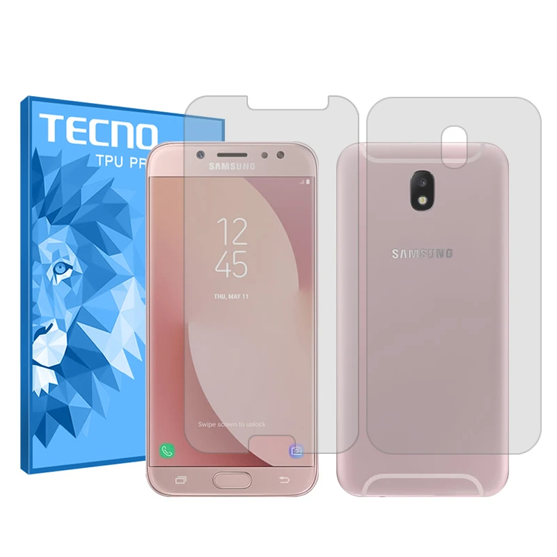 محافظ صفحه نمایش شفاف تکنو مدل Resistant مناسب برای گوشی موبایل سامسونگ Galaxy J7 Pro به همراه محافظ پشت گوشی