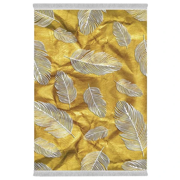 فرش پارچه‌ای دفه مدل فرشینه هازان مخمل طرح فانتزی کد 3490