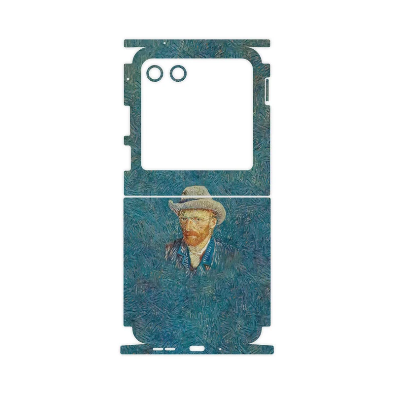 برچسب پوششی ماهوت مدل Self portrait with a gray felt hat-FullSkin مناسب برای گوشی موبایل موتورولا Razr 40 Ultra