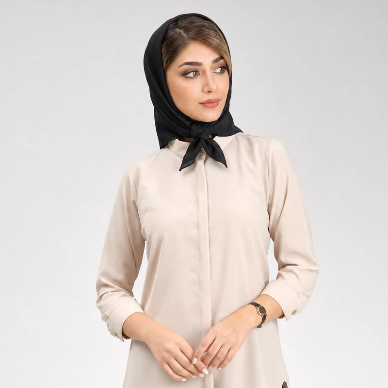 دستمال سر و گردن زنانه مدل بیبی مینی اسکارف نخی خنک تک کد ana-8005