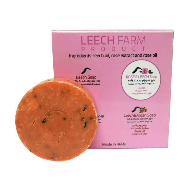 صابون لیچ فارم مدل رز و زالو وزن 60 گرم