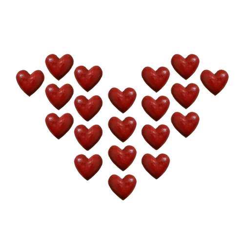 مجسمه سفالی مدل قلب کد 2 بسته 20 عددی