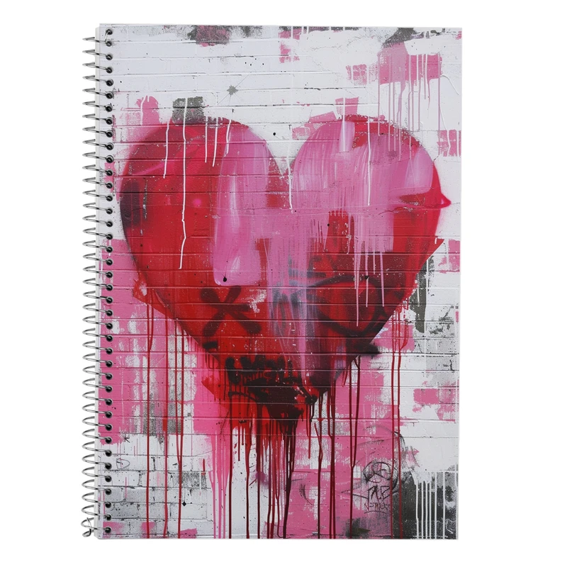 دفتر زبان 50 برگ مدوپد مدل سه خط طرح عاشقانه love کد DF14148