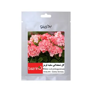 بذر گل شمعدانی سفید قرمز بذرینو کد BZNO-089