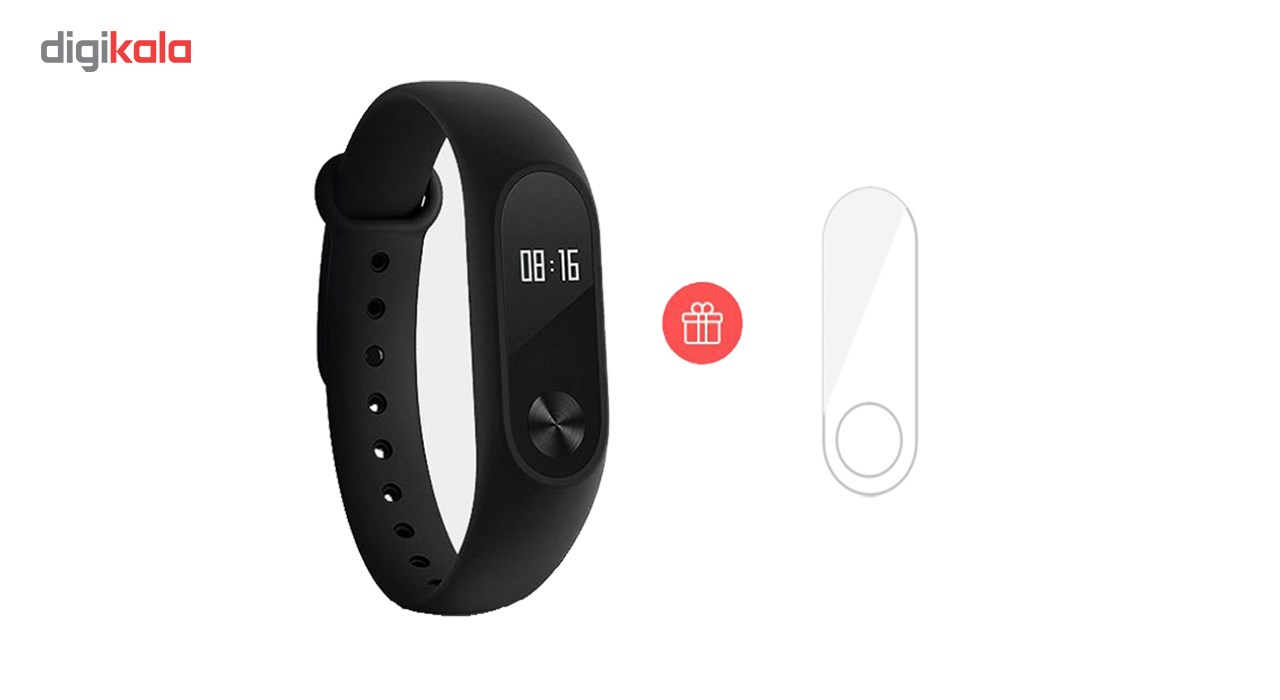 مچ بند هوشمند شيائومي مدل Mi Band 2 به همراه گلس