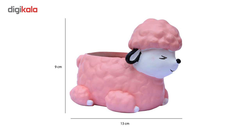 گلدان دکوگل طرح بره صورتی کد DG070