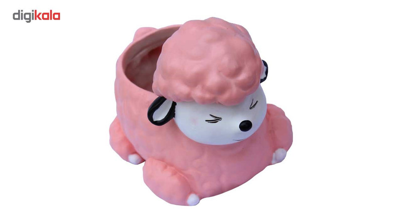 گلدان دکوگل طرح بره صورتی کد DG070